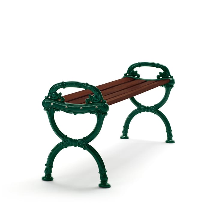 Byarum Bench - Pine brown glaze, green stand - Byarums bruk