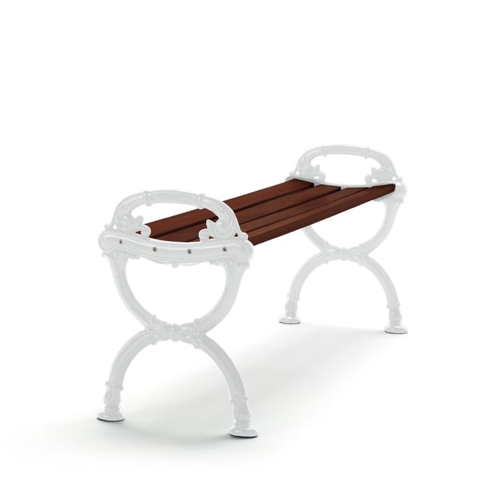 Byarum Bench - Pine brown stain, white stand - Byarums bruk