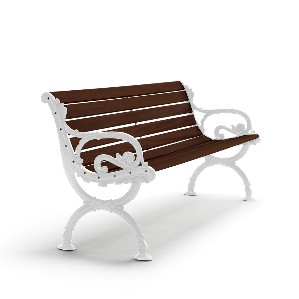 Byarum sofa, Pine brown glaze, white frame, 155 cm Byarums bruk