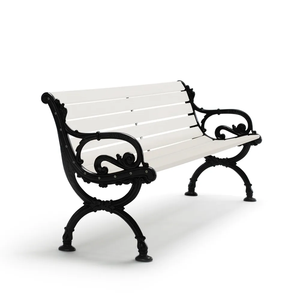 Byarum sofa, White lacquered pine, black stand, 155 cm Byarums bruk