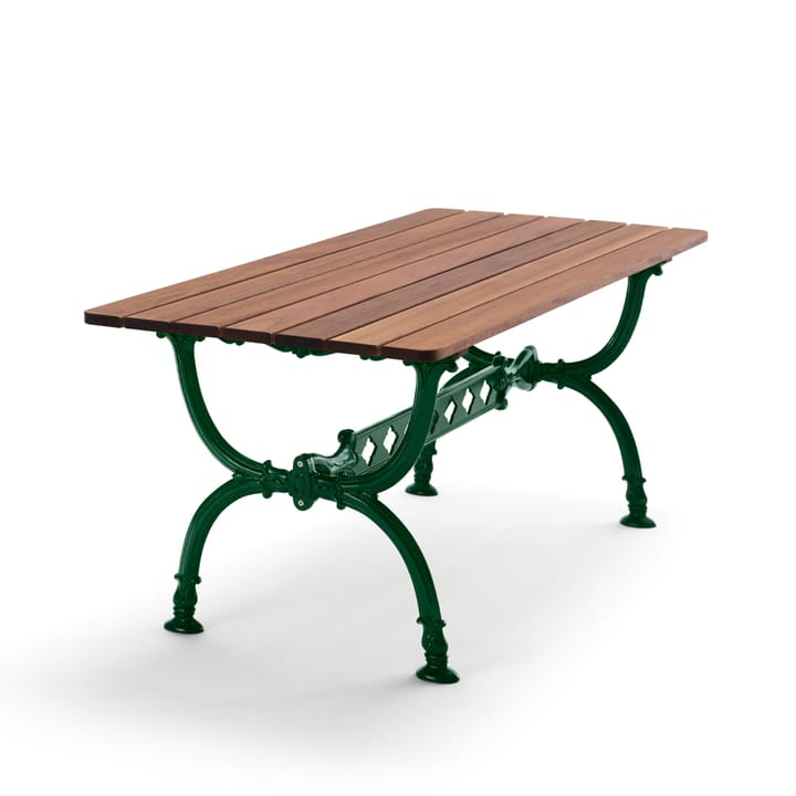 Byarum table 142x72 cm - Mahogany, green stand - Byarums bruk