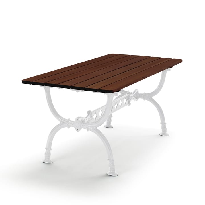 Byarum table 142x72 cm - Pine brown glaze, white stand - Byarums bruk