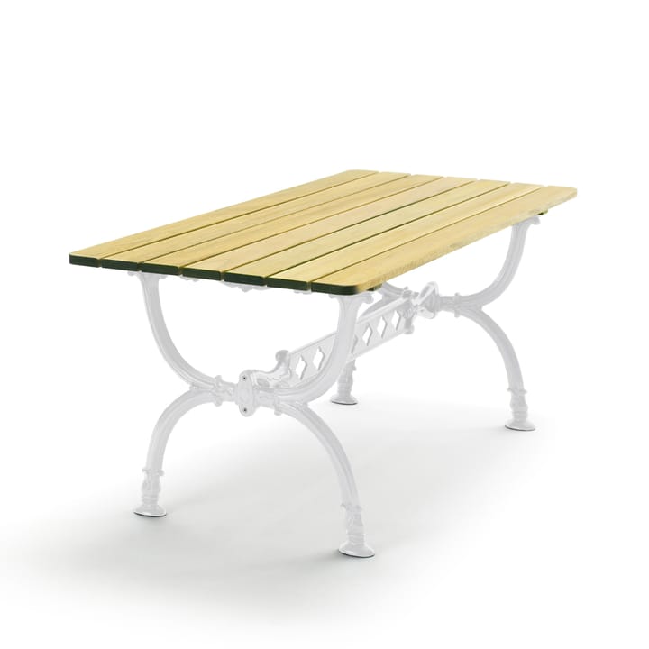 Byarum table 142x72 cm - Pine impregnation, white stand - Byarums bruk