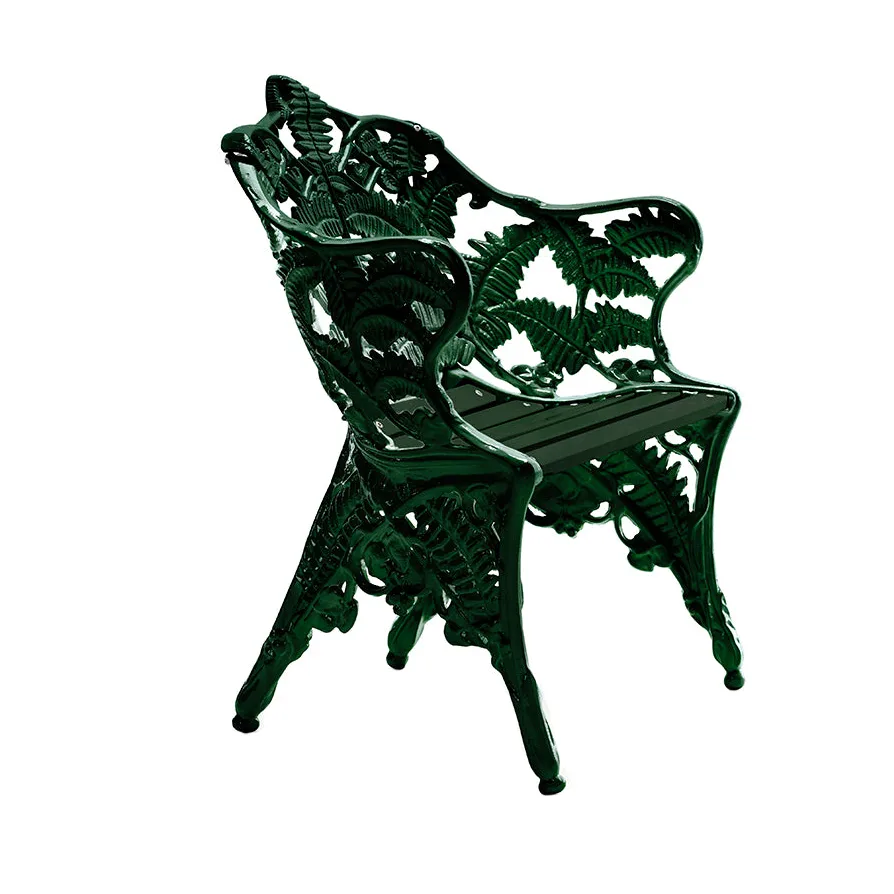 Classic armchair, Green-green lacquered pine Byarums bruk