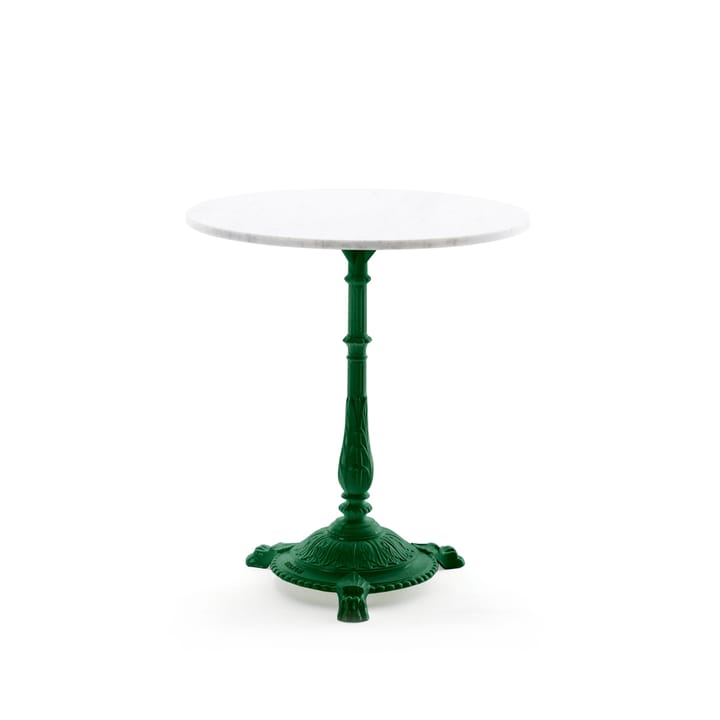 Classic coffee table - Marble white, green stand - Byarums bruk