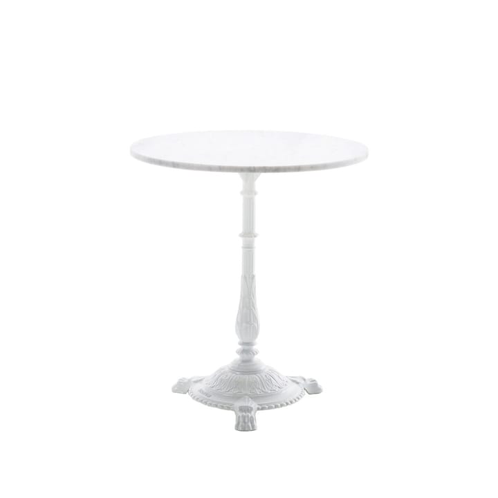 Classic coffee table - Marble white, white stand - Byarums bruk