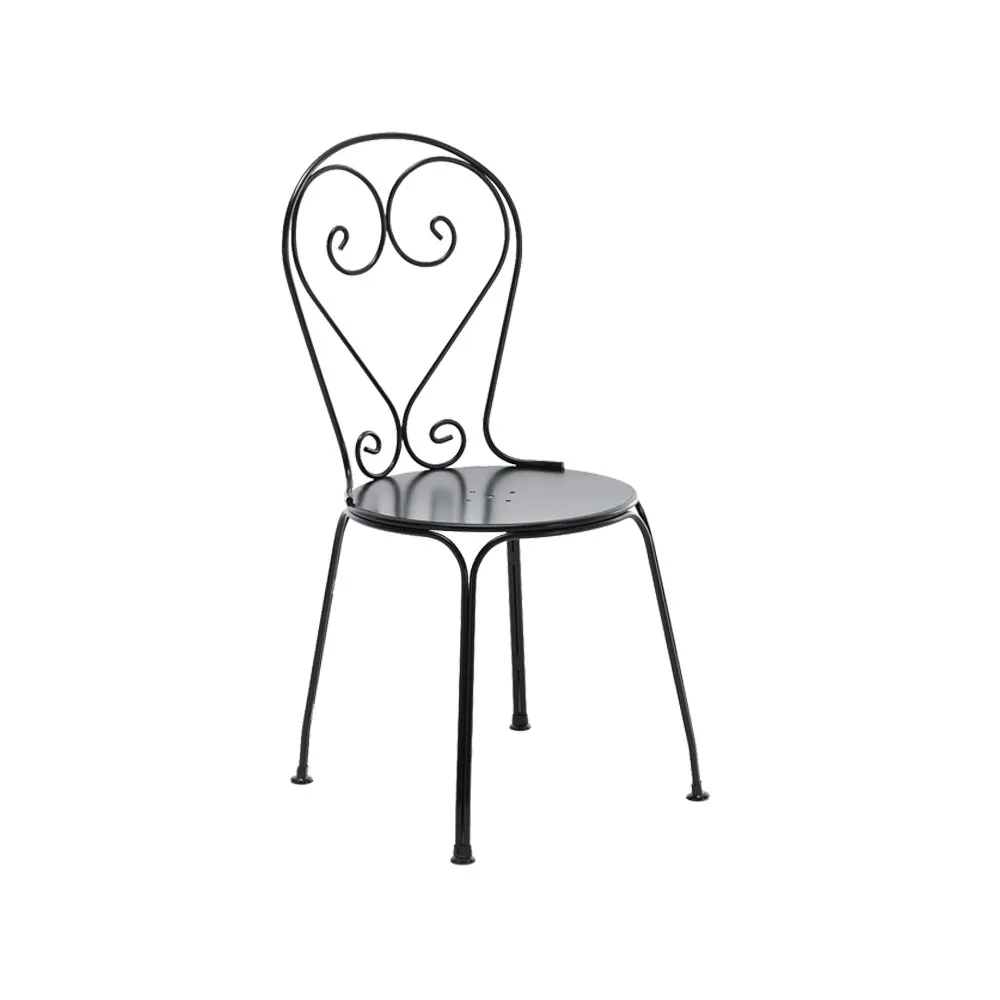 Byarums bruk Classic No.1 chair Black, metal seat | Scandinavian Design | Garden chairs | Black