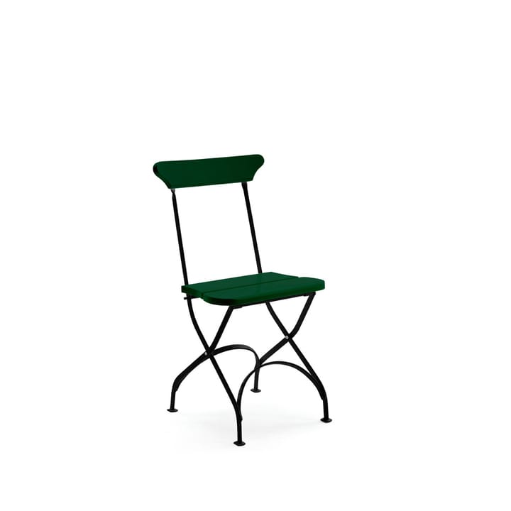 Classic No.2 chair - Green, black stand - Byarums bruk