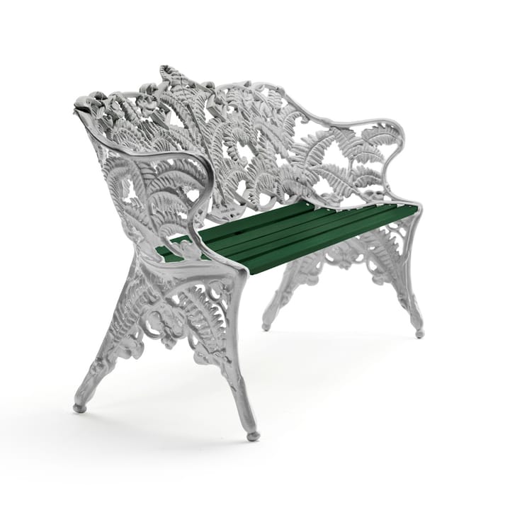 Classic sofa - Green, raw aluminum stand - Byarums bruk