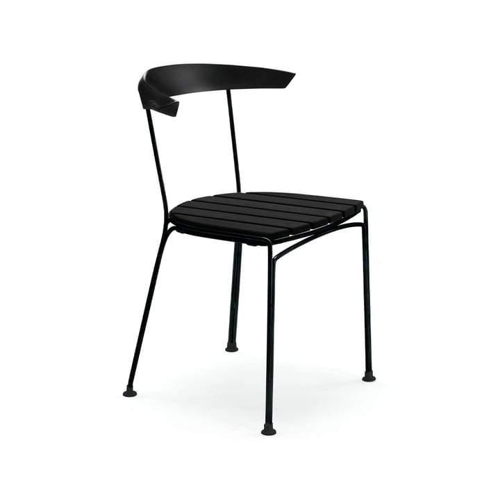Dover chair - Black lacquered pine, black stand - Byarums bruk