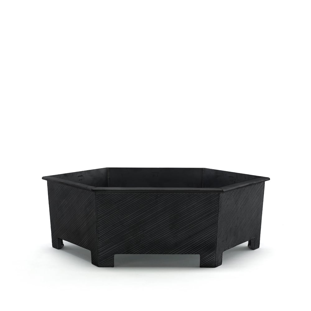 Byarums bruk Hexagon plant pot Black, no.3 | Scandinavian Design | Flower pots | Black