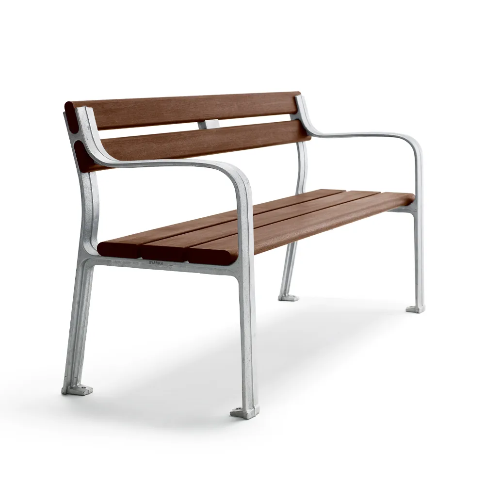 Byarums bruk Joy sofa Mahogany, raw aluminum stand | Scandinavian Design | Brown