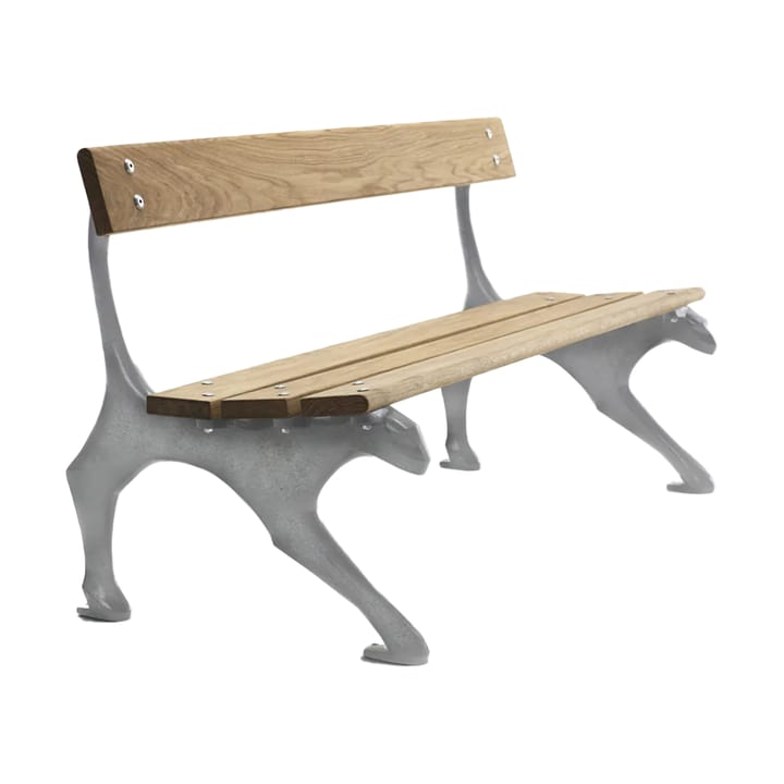 Kattsoffa bench - Oiled oak–raw aluminium - Byarums bruk
