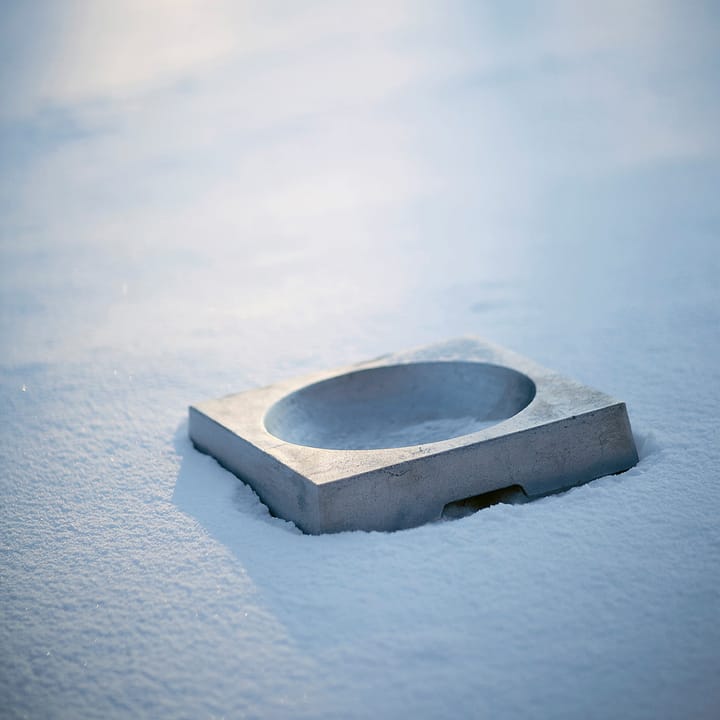 Kvadrat birdbath, Aluminum sand-casted Byarums bruk