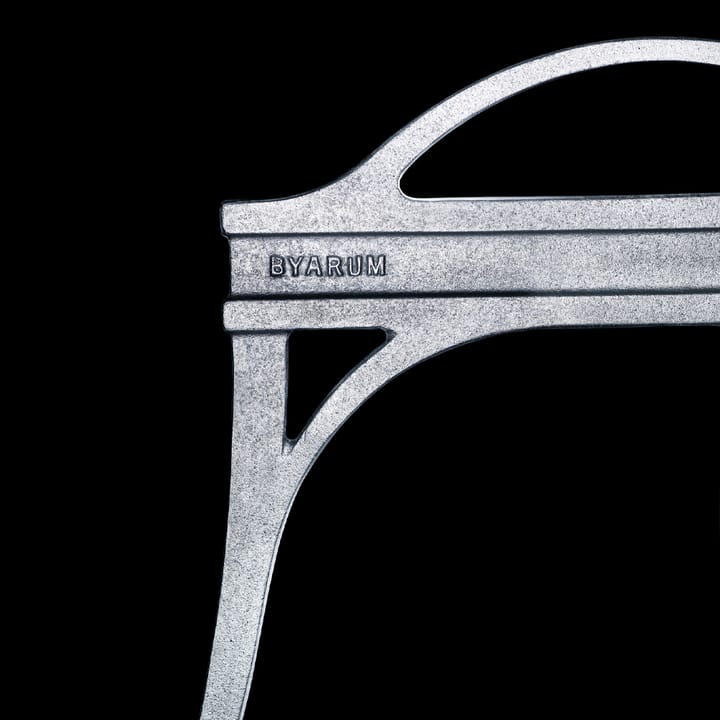 Lessebo bench - Mahogany, raw aluminum stand - Byarums bruk