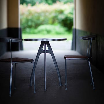 Odd coffee table - Black, black lacquered stand, wavy edge - Byarums bruk