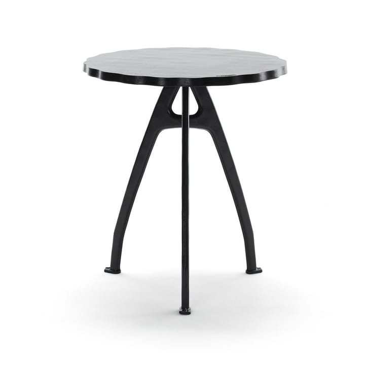 Odd coffee table - Black, black lacquered stand, wavy edge - Byarums bruk