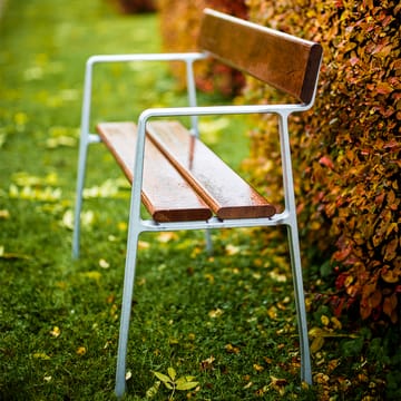 Piccolo sofa - Mahogany, raw aluminum stand - Byarums bruk