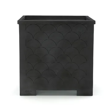 Relief plant pot - Black, large - Byarums bruk