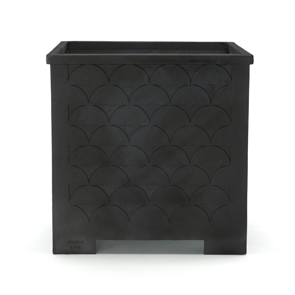 Byarums bruk Relief plant pot Black, large | Scandinavian Design | Flower pots | Black