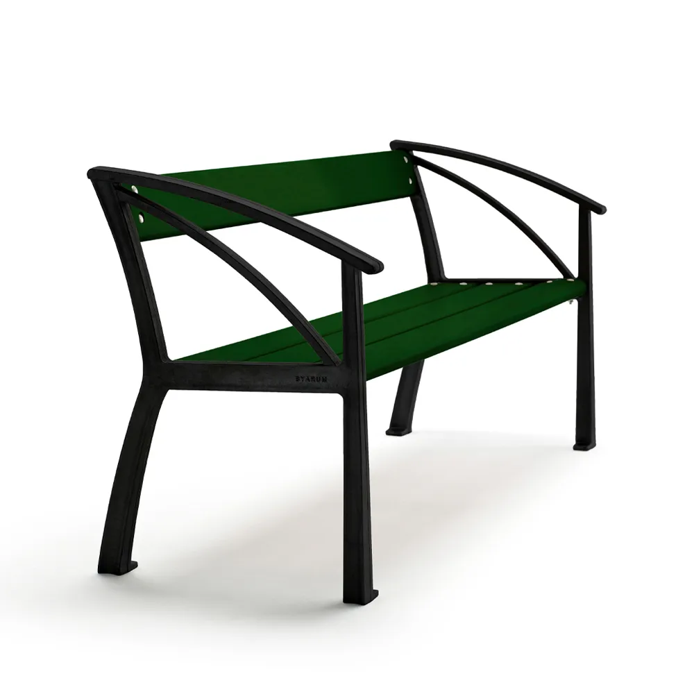 Vasa sofa, Green, black stand Byarums bruk