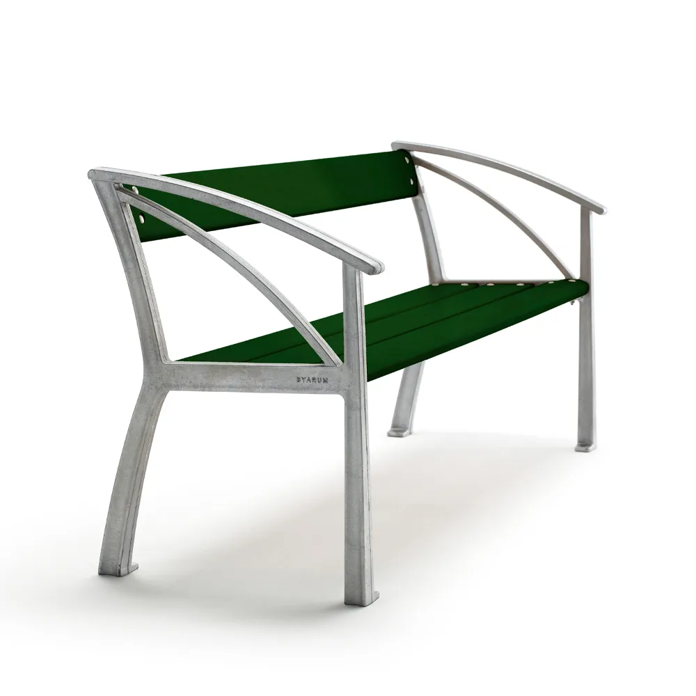 Byarums bruk Vasa sofa Green, raw aluminum stand | Scandinavian Design | Green