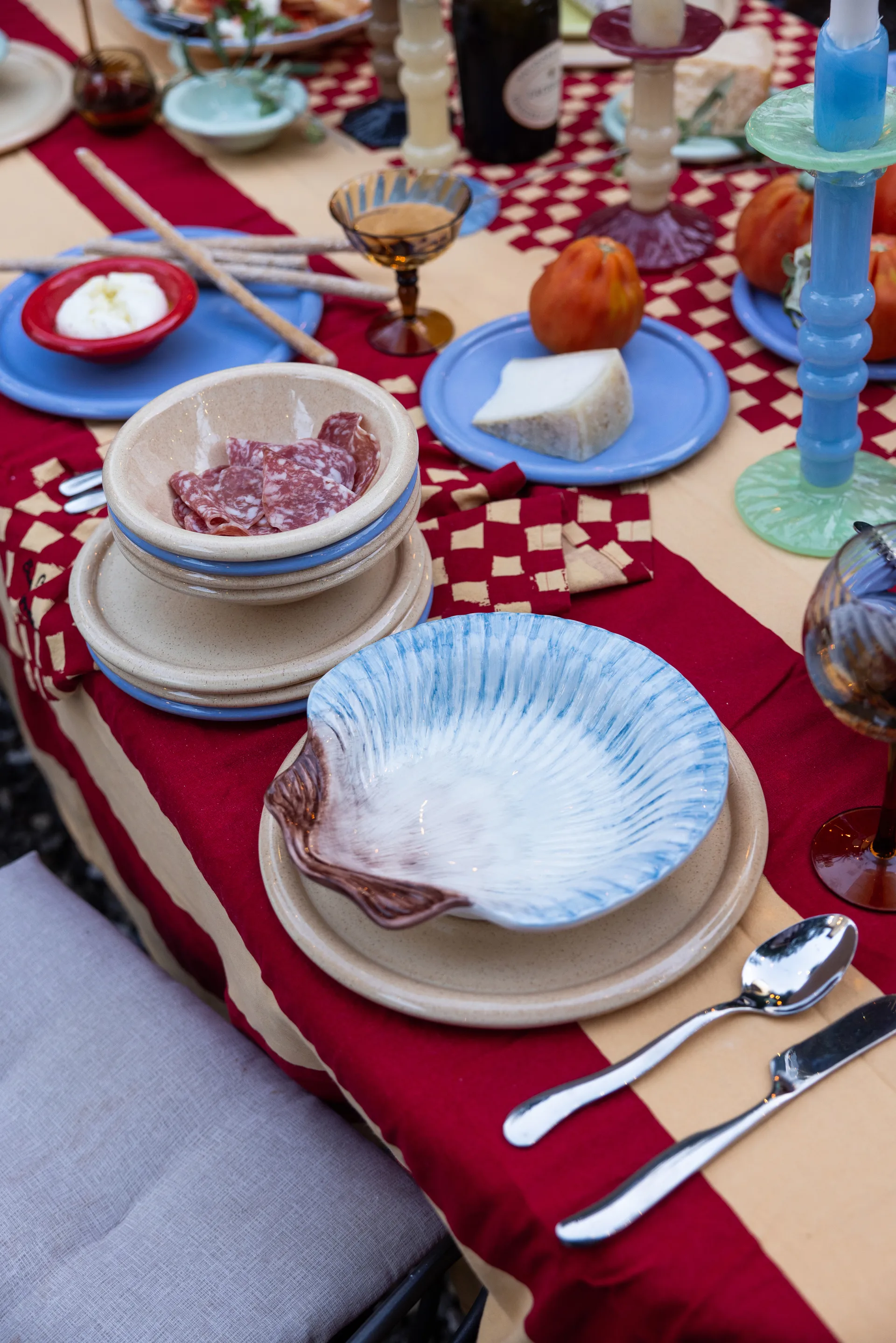 Armona plate 23.5x23.5 cm, Light blue Byon