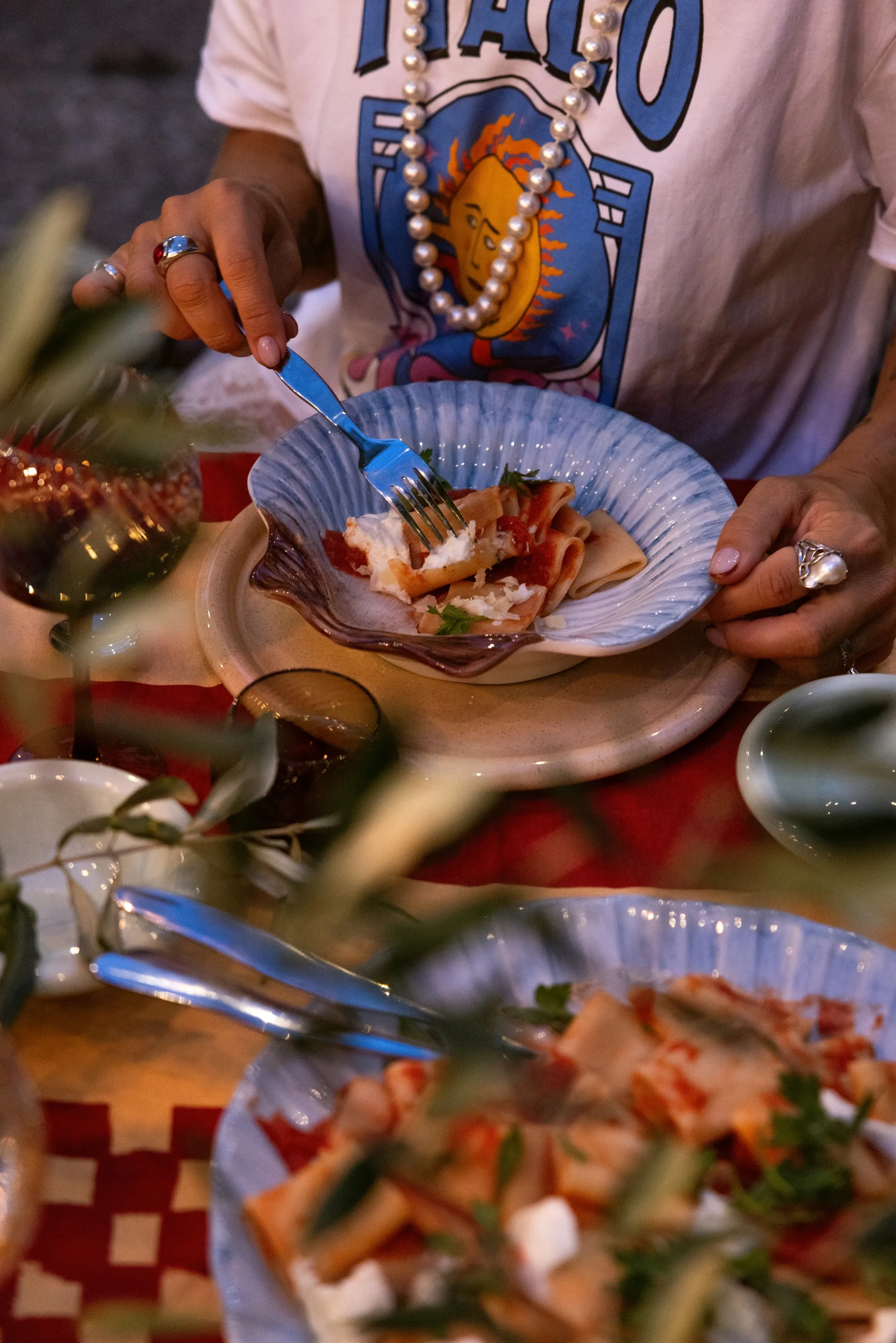 Armona plate 23.5x23.5 cm, Light blue Byon