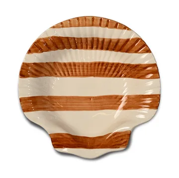 Armona stripe plate 23.5x23.5 cm - Light brown-white - Byon