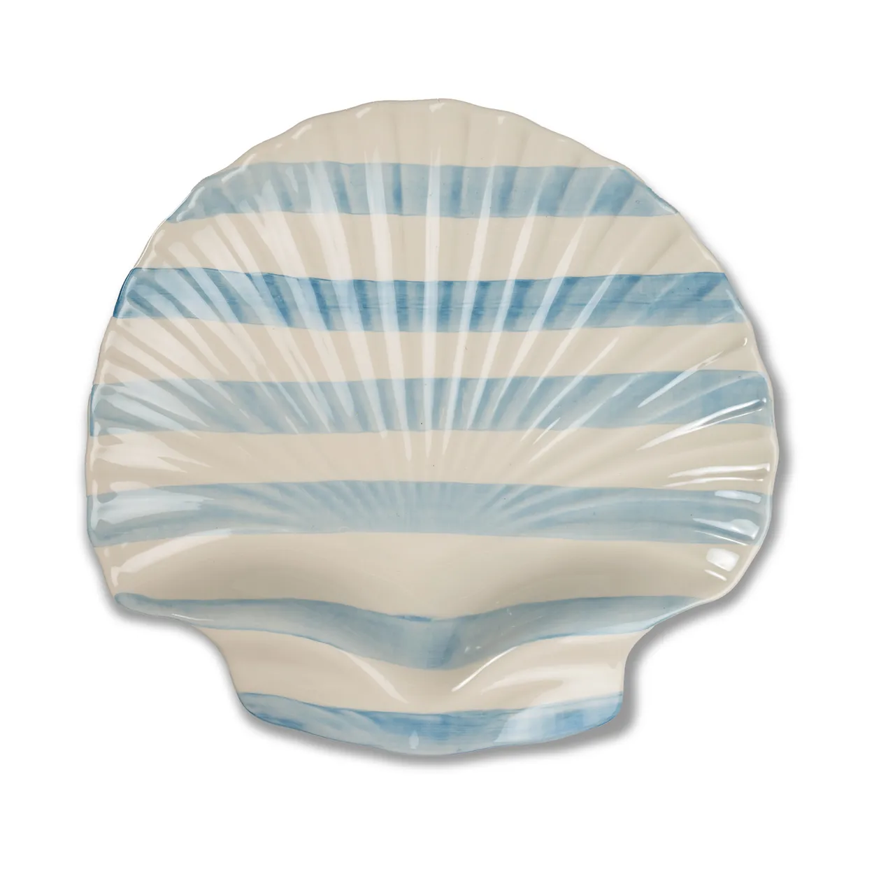 Byon Armona stripe serving dish 32x32.5 cm Light blue-white