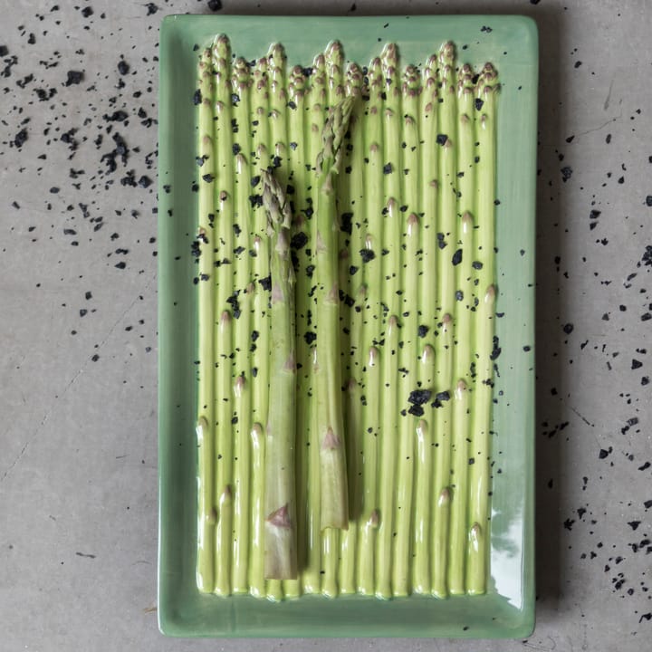 Asparagus plate 28 x 17 cm - Green - Byon