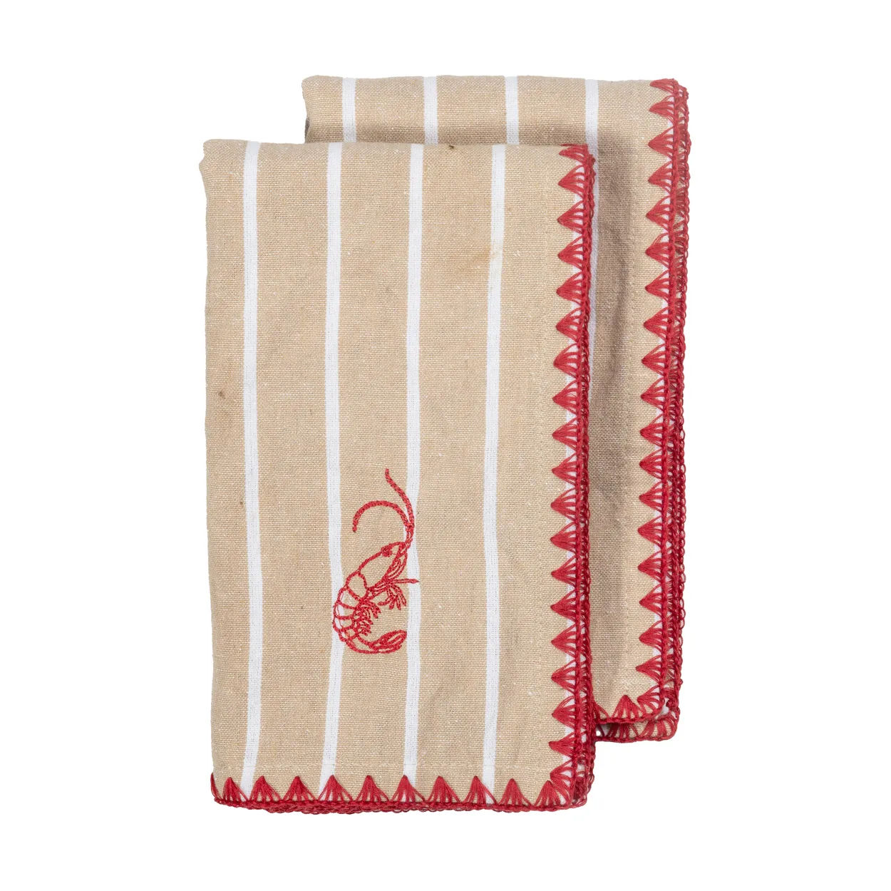 Byon Bubba fabric napkin 45x45 cm 2-pack Beige | Scandinavian Design | Linen & cotton napkins | Beige