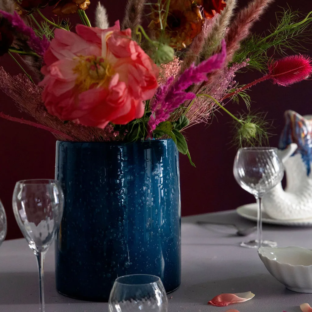 Calore lantern-vase L Ø20 cm, petrol Byon