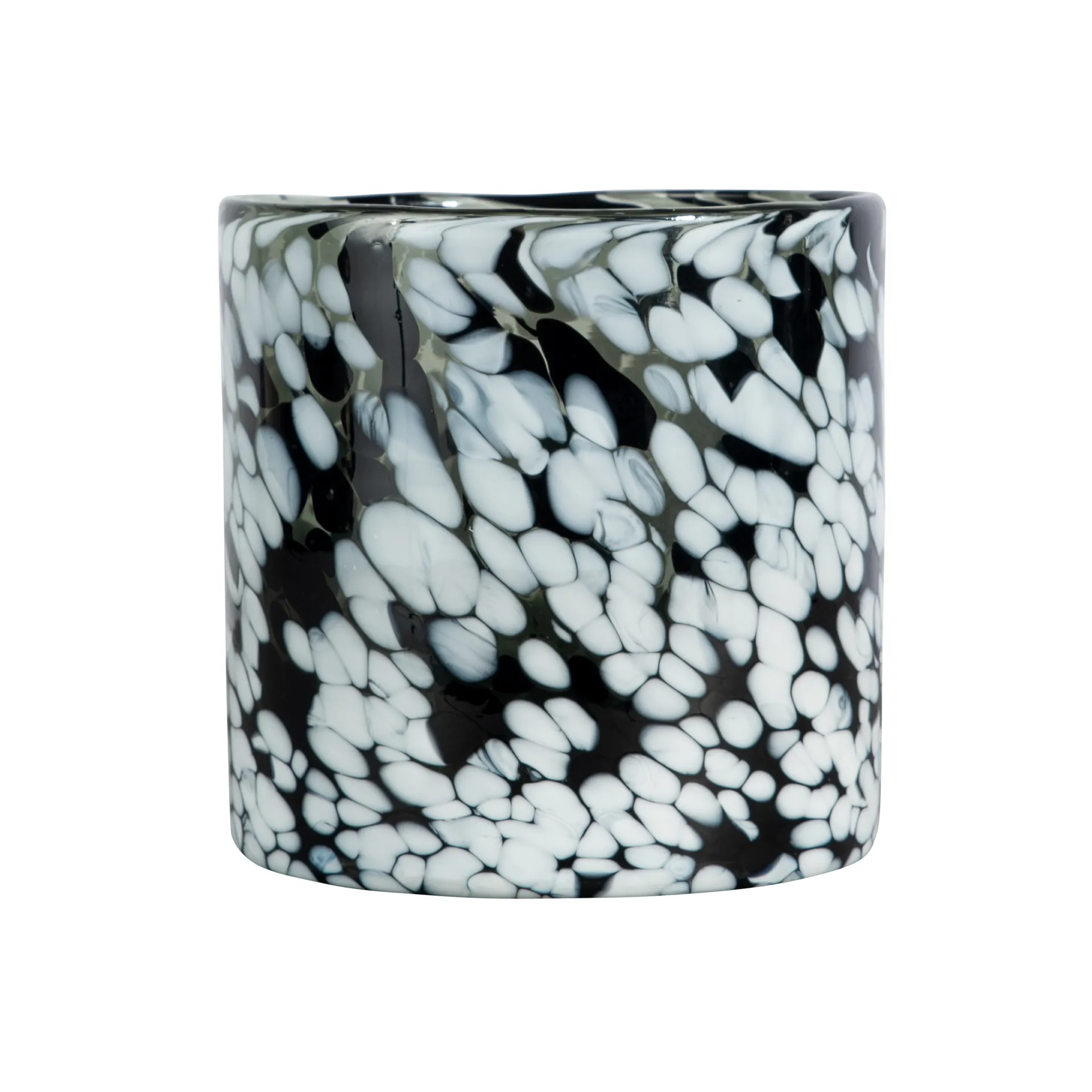 Calore tealight holder M 15 cm, black-white Byon