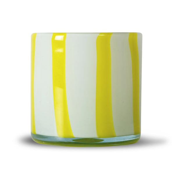 Byon Calore tealight holder XS 10 cm Yellow-white | Scandinavian Design | Tea light holders, lanterns & candle dishes | Yellow
