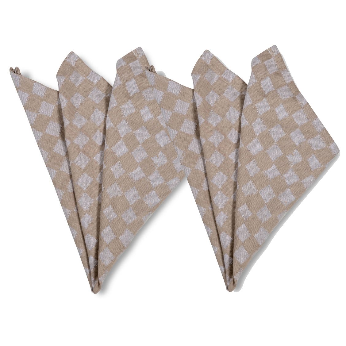 Byon Checki fabric napkin 2-pack Beige | Scandinavian Design | Linen & cotton napkins | Beige