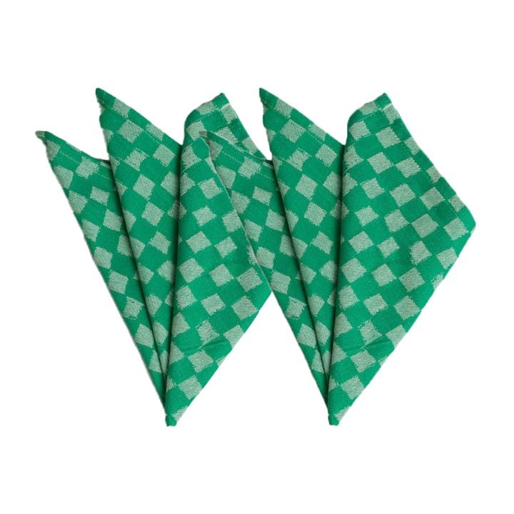 Checki fabric napkin 2-pack - Green - Byon