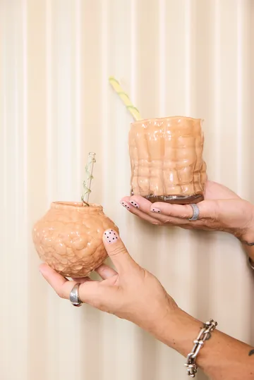 Corallo vase mini 11x11x8 cm - Peach - Byon