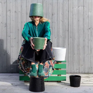 Corinne flower pot S Ø16.5 cm - black - Byon