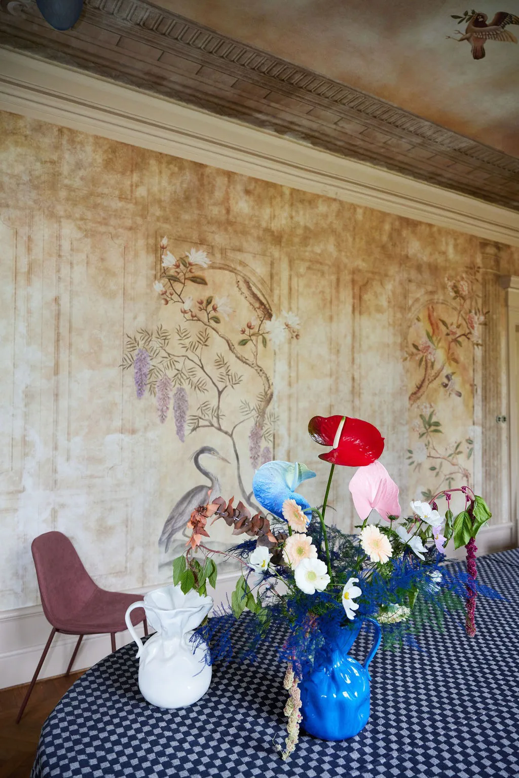 Crumple vase, Blue Byon