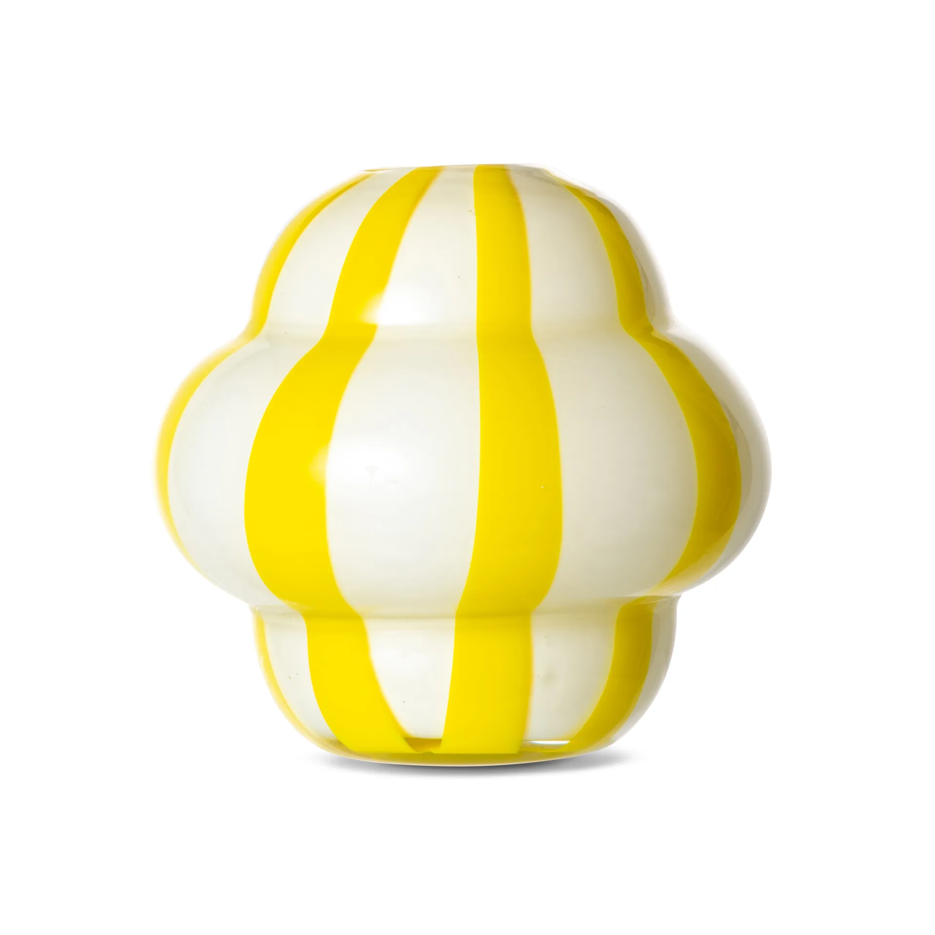 Curlie vase 20 cm, Yellow Byon