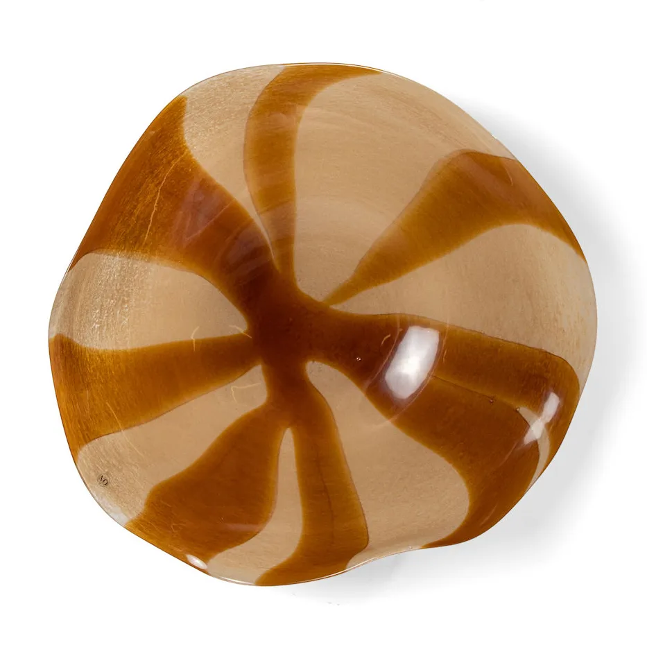 Curve saucer brown-beige, L Byon