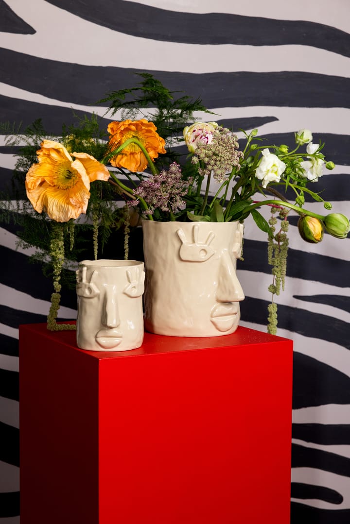 Facy pot L 24x19x22 cm, Beige Byon