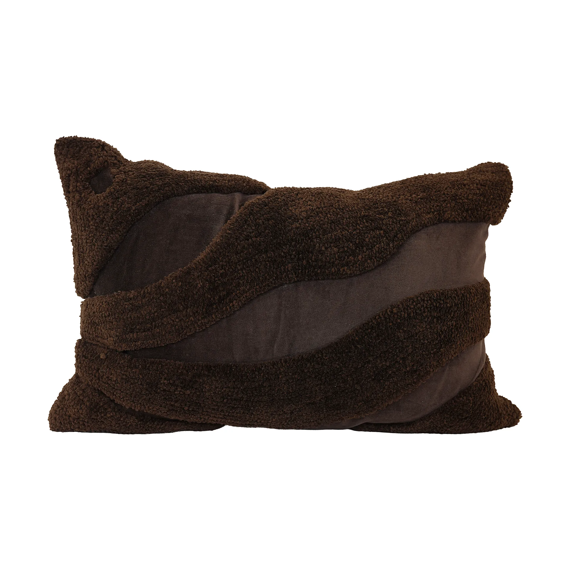 Fluffy cushion 50x50 cm, Brown, 40x60 cm Byon