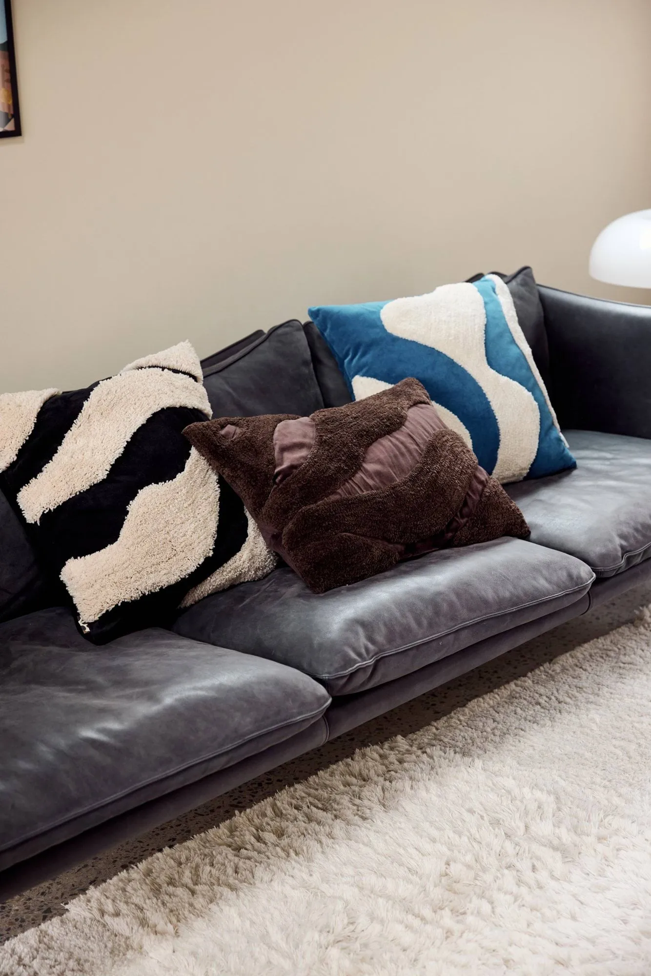 Fluffy cushion 50x50 cm, Brown, 40x60 cm Byon