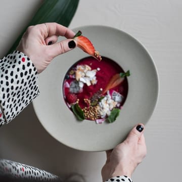 Fumiko soup plate - Beige-black - Byon