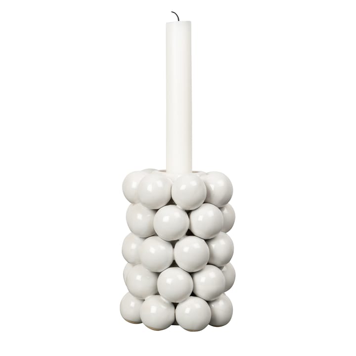 Globe candle sticks 13.5 cm - white - Byon
