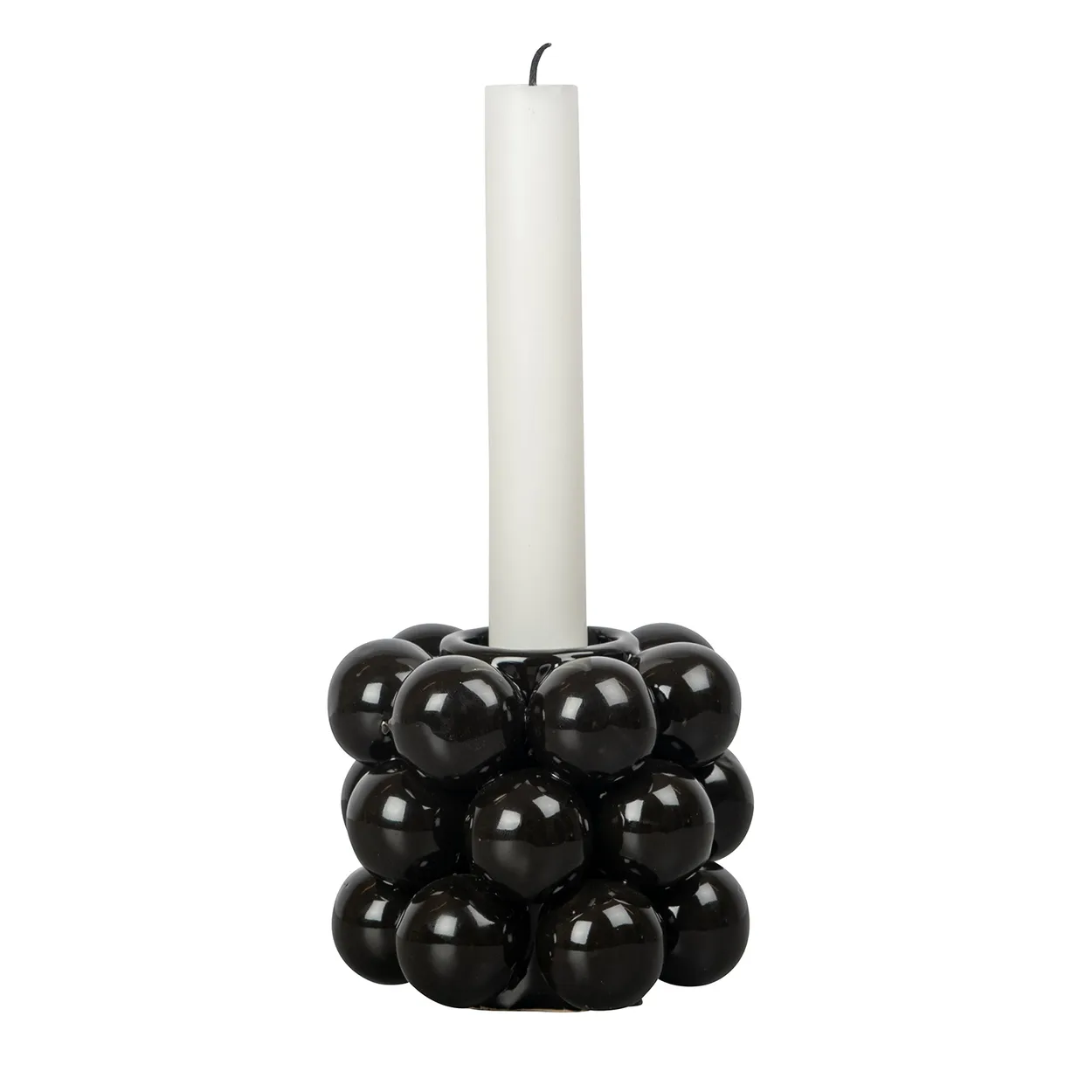 Byon Globe candle sticks 8.5 cm black | Scandinavian Design | Candle holders | Black