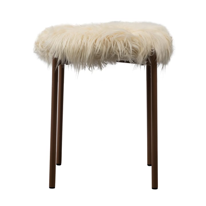 June stool with fur, White-brown Byon