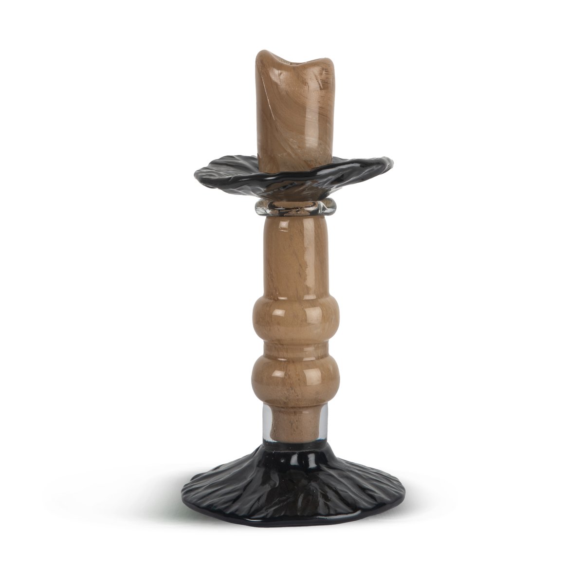 Byon Lara candle holder S 22 cm Beige-black